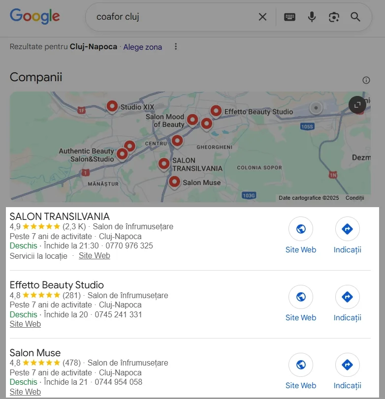 local-pack-exemplu